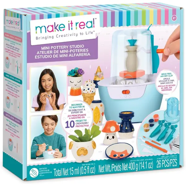 Coffret Make It Real Mini Pottery Studio kit de poterie à faire soi-même