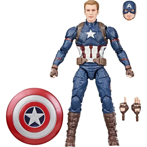 Figurine articulée Marvel Legends de Captain America de 15 cm avec bouclier