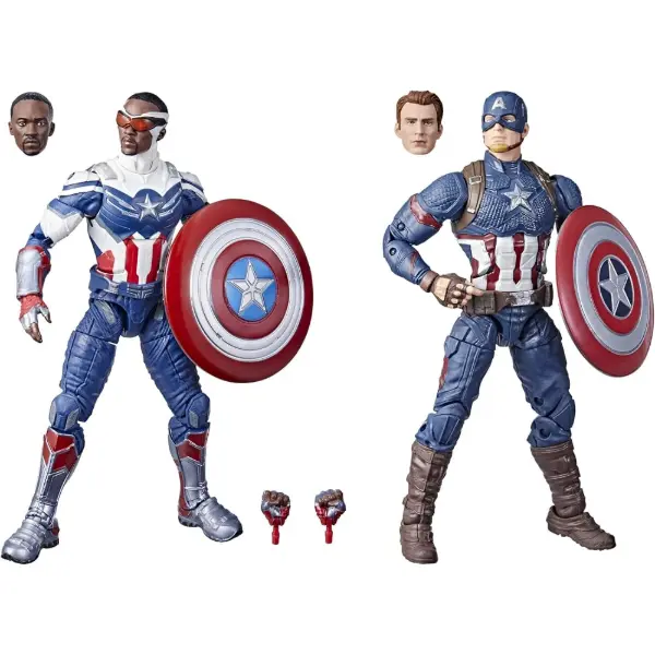 Pack de deux figurines Marvel Legends de Steve Rogers en Captain America