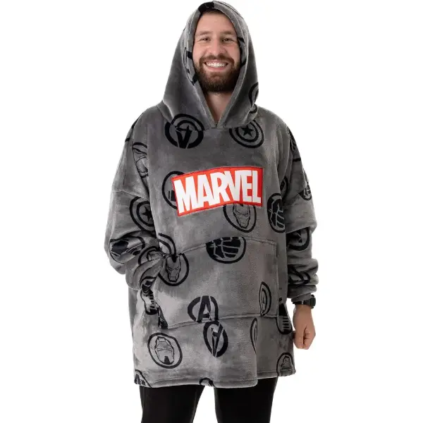 Marvel — Sweat à capuche portable, format couverture — idée cadeau Avengers