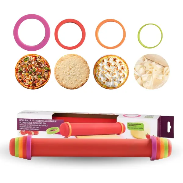 Rouleau à pâtisserie ajustable MASTRAD silicone épaisseur réglable