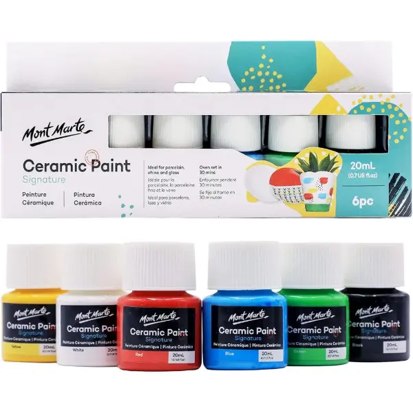 Set de peinture céramique Mont Marte Signature en 6 couleurs mélangeables