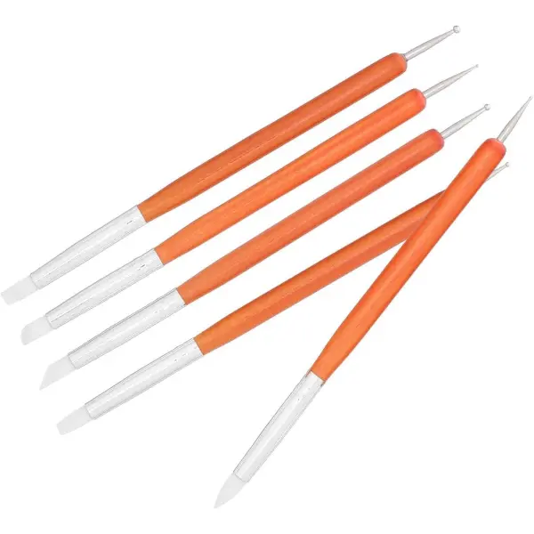 Lot de 5 outils de sculpture d'argile à double extrémité avec stylets