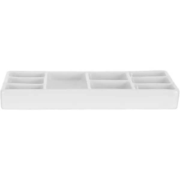 Palette rectangulaire blanche en céramique pour peinture