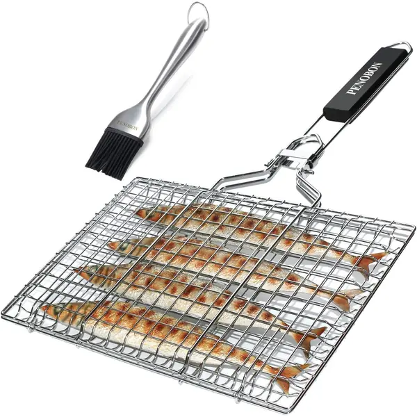 Panier a legumes en inox pour barbecue