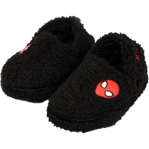 Pantoufles polaire noires Spiderman