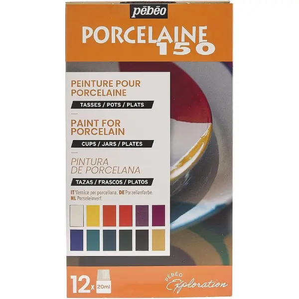 Coffret de peinture pour porcelaine Pébéo Porcelaine 150 multicolore