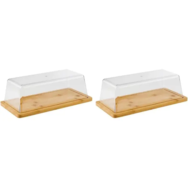 Planche de service avec cloche en verre