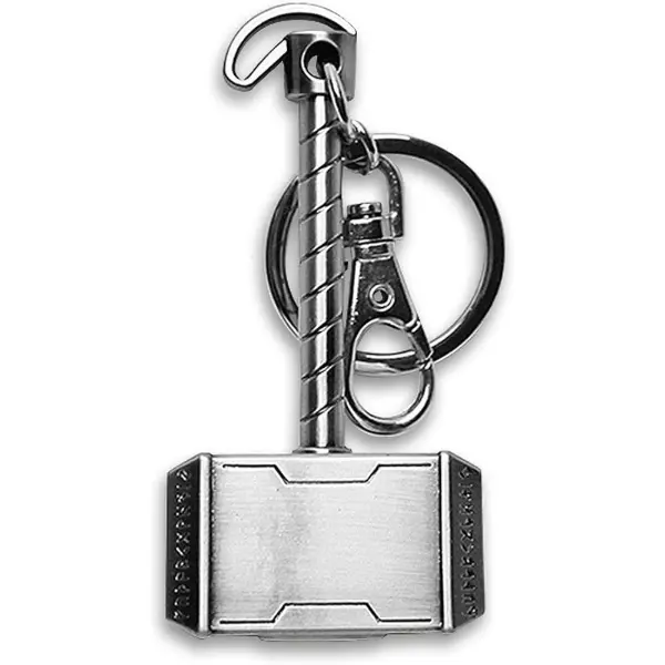 Porte-clés SEMIC du marteau de Thor Mjolnir en métal clair