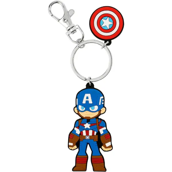 Marvel — Porte-clés Avengers Captain America en silicone — idée cadeau Avengers