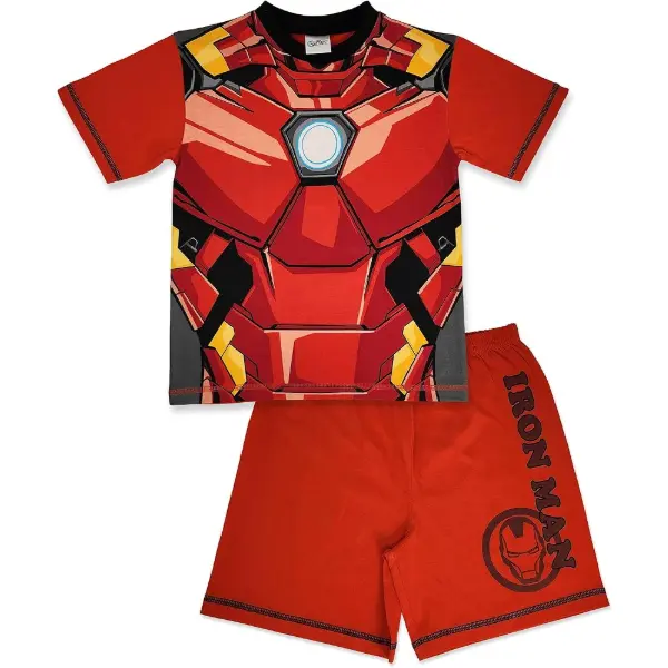 Marvel — Pyjama court Iron Man Avengers, devant phosphorescent