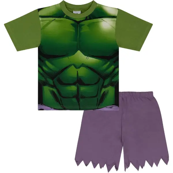 Marvel Hulk — Pyjama 100 % coton, manches courtes