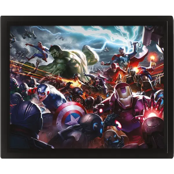 Pyramid International — Poster 3D Marvel Avengers — idée cadeau Avengers