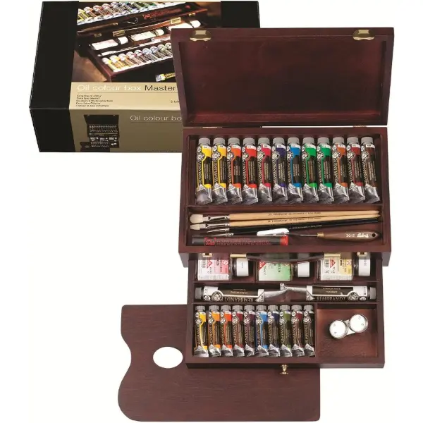 Royal Talens, coffret Master de peinture à l'huile Rembrandt en boîte bois