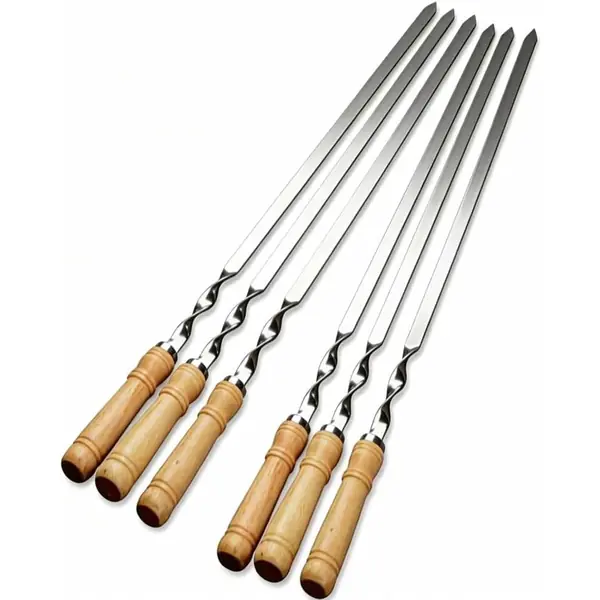 Set de brochettes plates en inox reutilisables