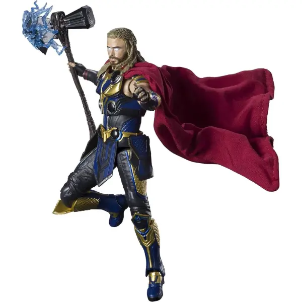 Figurine articulée S.H.Figuarts Thor Love and Thunder avec cape et Stormbreaker