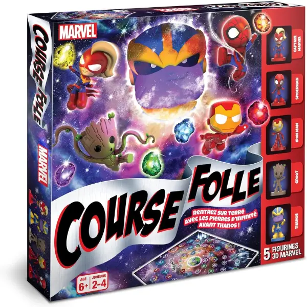 Shuffle — La Course Folle Avengers, jeu de société Marvel — idée cadeau Avengers