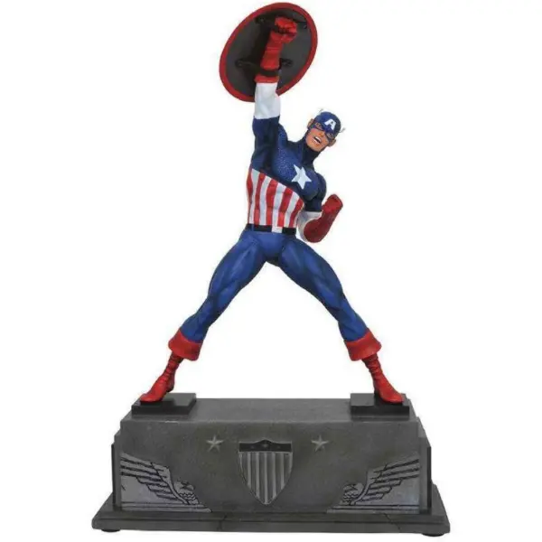 Statue Captain America Premier Collection de Diamond Select en pose de combat