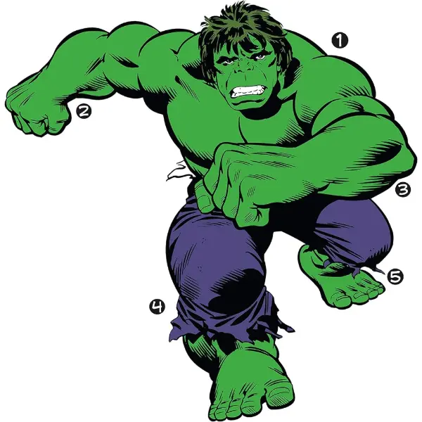 Sticker géant repositionnable Hulk Classic Comics