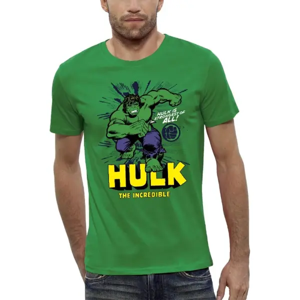 Marvel — T-shirt Hulk The Incredible, imprimé comics