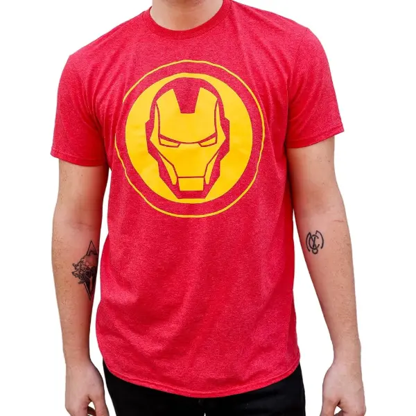 Marvel Avengers — T-shirt Iron Man Logo Endgame, homme — idée cadeau Avengers