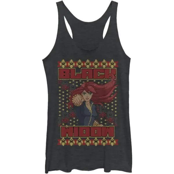Marvel — Débardeur Black Widow motif jacquard, coupe femme