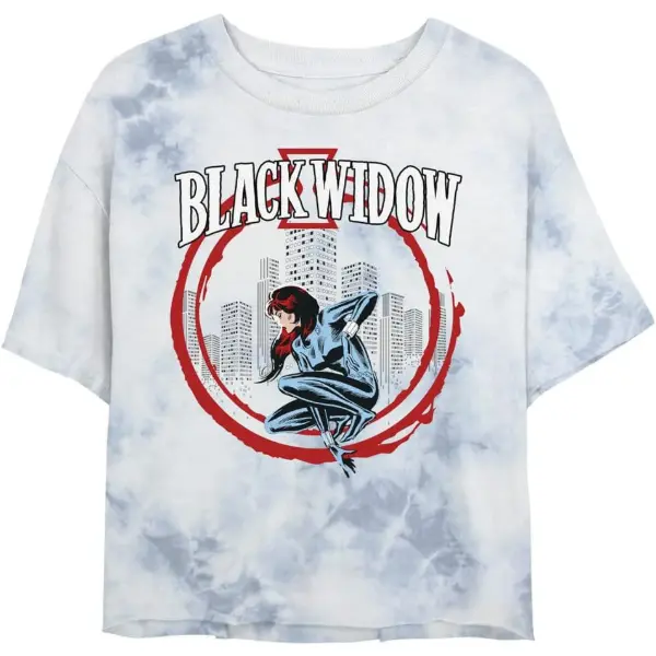 Marvel — T-shirt Widow in Circle tie-dye, coupe femme