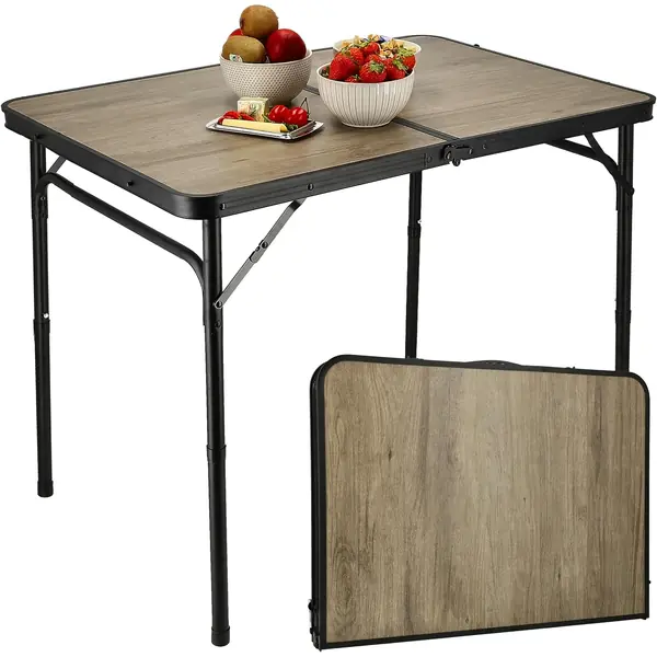 Table d appoint pliante en bois pour le barbecue