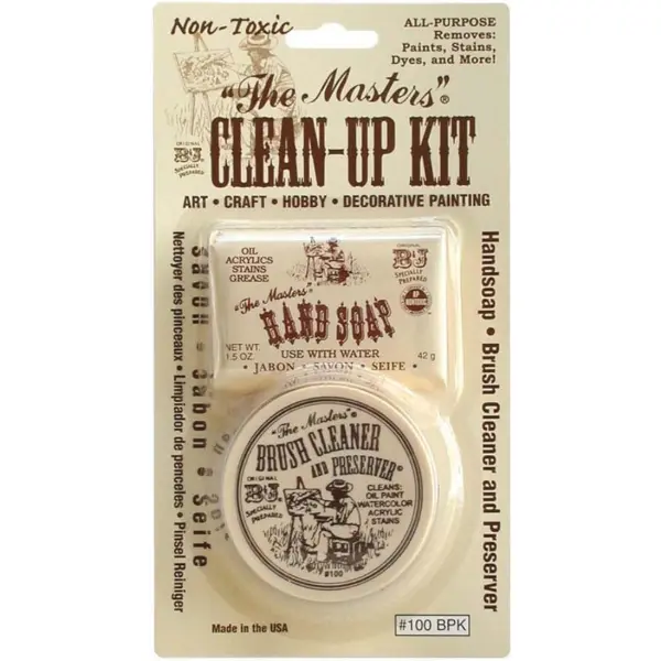 The Masters Clean-Up Kit, savon nettoyant et conservateur pour pinceaux