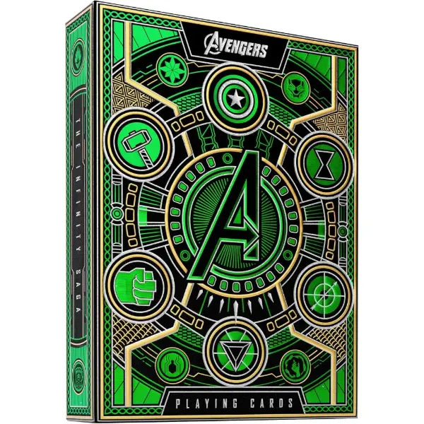 theory11 — Jeu de cartes Avengers (Green), licence Marvel — idée cadeau Avengers