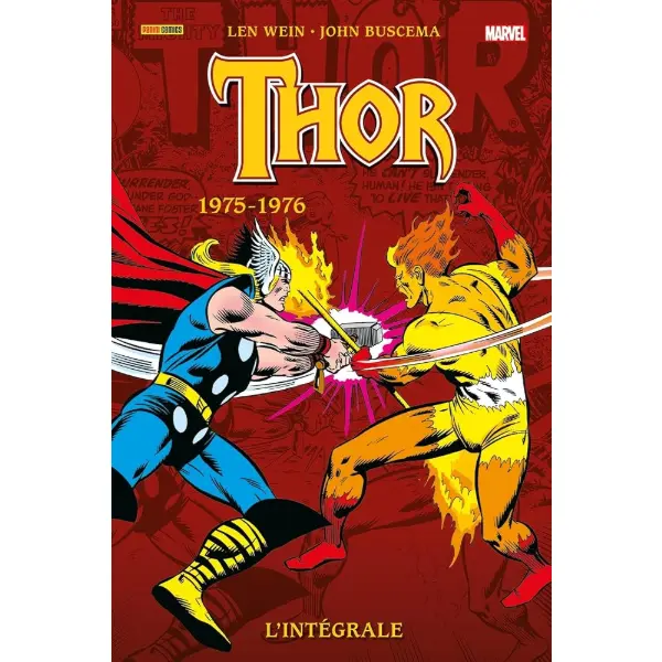Couverture de l'Intégrale Thor 1975-1976 tome 18 de la collection Marvel Classic