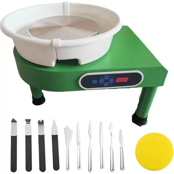 Tour de potier électrique de 25 cm et 350 W avec pédale réglable