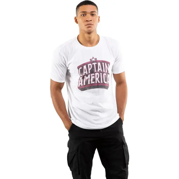 T-shirt homme Marvel avec composition graphique en arche de Captain America