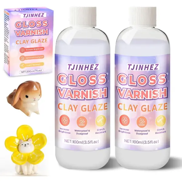 Flacon de 200 ml de vernis scellant brillant pour argile séchant à l'air