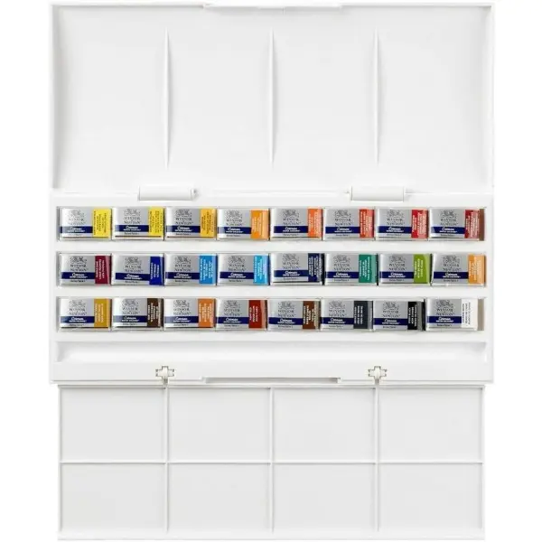 Winsor & Newton Cotman, set d'atelier aquarelle 24 godets