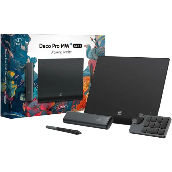 XPPen Deco Pro MW, tablette graphique sans écran avec molette