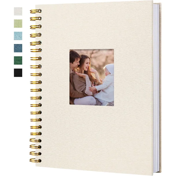 Album Photo Scrapbook Couverture Lin 28 × 28 cm, 80 Pages