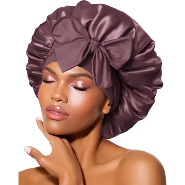 BONNET QUEEN — Bonnet en satin pour la nuit