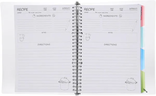 Carnet de planification de recettes — cadeau pour ceux qui aiment cuisiner