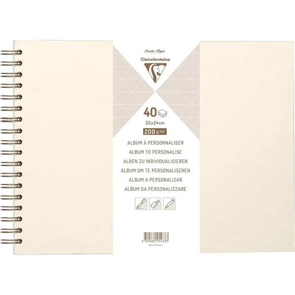 Clairefontaine — Album à Personnaliser 40 Feuilles, 32 × 24 cm