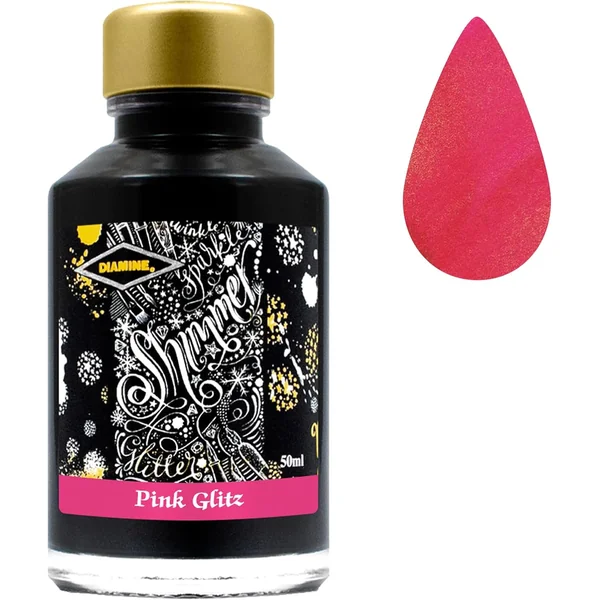 Diamine Shimmer — Encre Pink Glitz, 50 ml