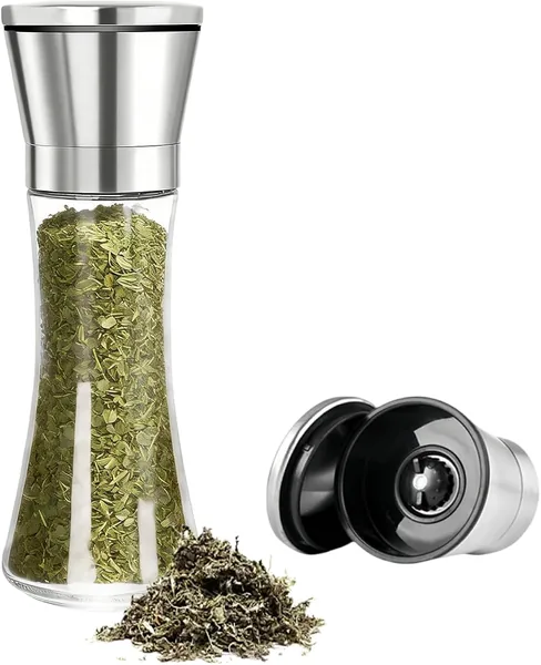 Ensemble de moulins en verre et inox — cadeau pour ceux qui aiment cuisiner