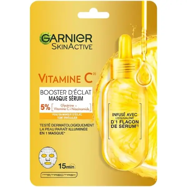 Garnier — Masque tissu Vitamine C Booster d'éclat