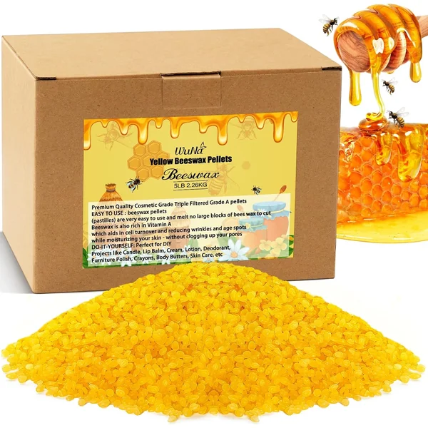 Granulés de Cire d'Abeille Jaune de Qualité Alimentaire