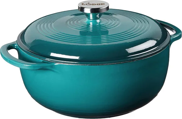 Lodge — cocotte en fonte émaillée à deux poignées — cadeau pour ceux qui aiment cuisiner