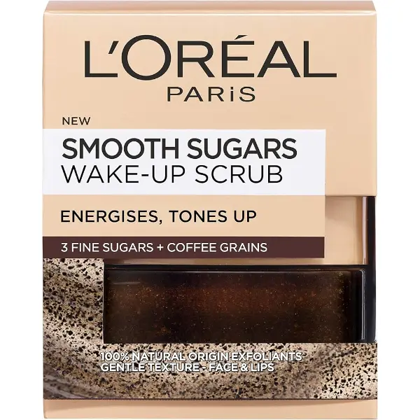 L'Oréal Paris — Smooth Sugar Wake-Up Coffee, visage et lèvres