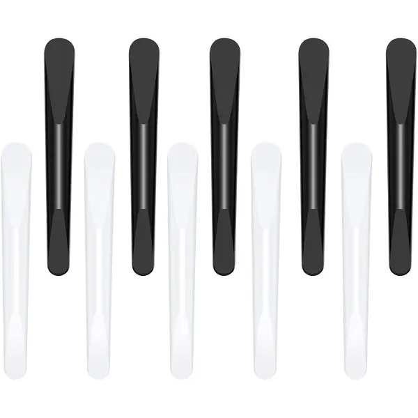 Lot de 10 spatules cosmétiques noir et blanc