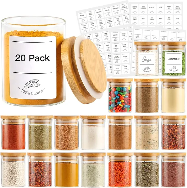 Lot de 20 pots en verre borosilicate — cadeau pour ceux qui aiment cuisiner