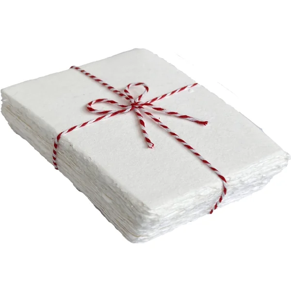 Lot de 50 Feuilles de Papier de Coton Fait Main