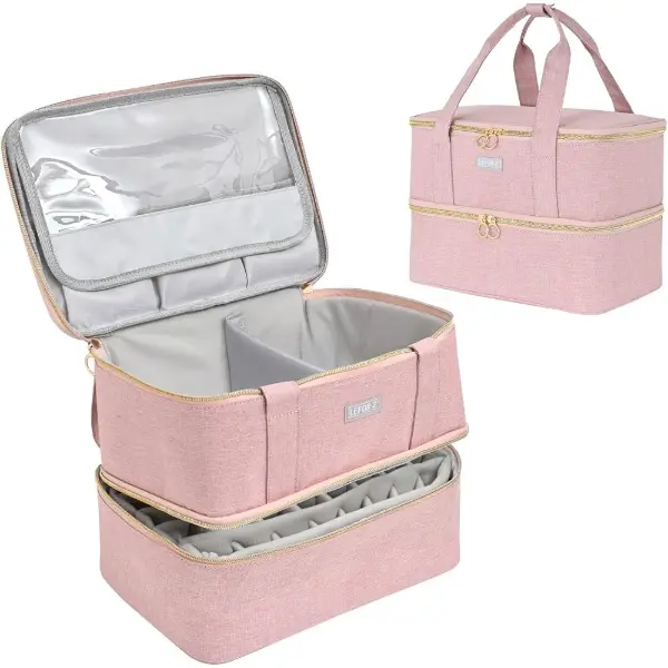 Organiseur pour plus de 40 flacons et lampe